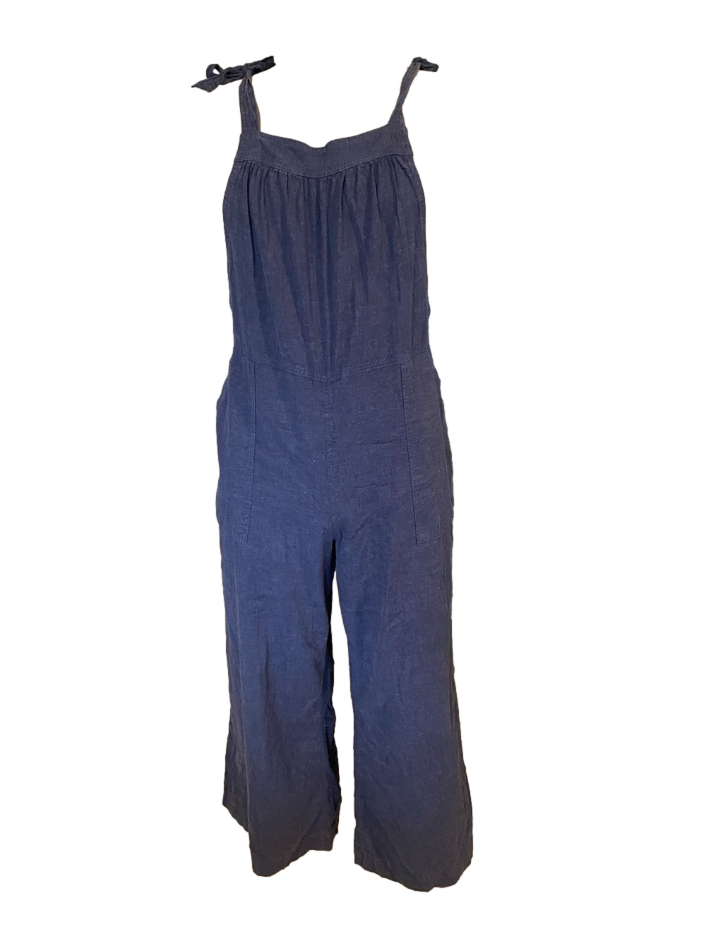 Toad&Co Navy Tie-Shoulder Wide-Leg Jumpsuit